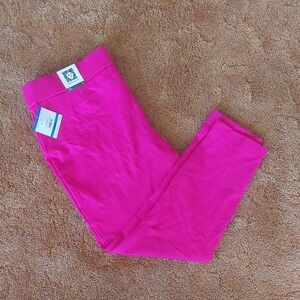 Anne Klein Vibrant Pink Casual Bottoms Slim Ankle Trousers